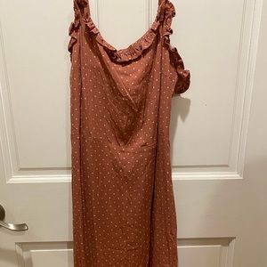 Pink and white dotted dress